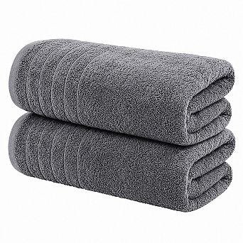 2 Pack Super Soft Cotton Bath Sheets Quick Dry Absorbent Oversized