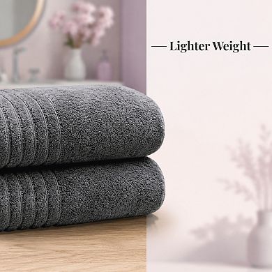 2 Pack Super Soft Cotton Bath Sheets Quick Dry Absorbent Oversized