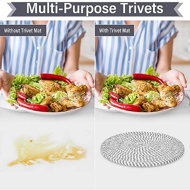 10 Inch Cotton Trivets Set Heat Resistant Farmhouse Kitchen Pads