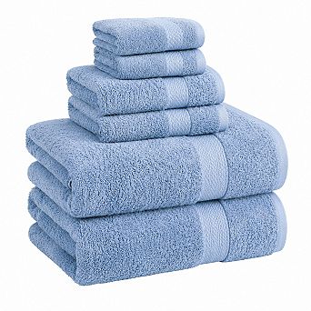 6 pc Bath Towel Set Super Soft Quick Dry Absorbent Durable