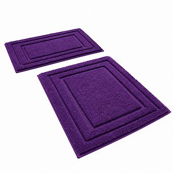 2 pc Super Soft Absorbent Non Slip Washable Bathroom Rug Sets