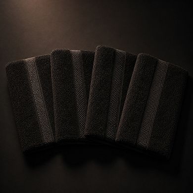 4 Pack Cotton Bath Towels Set Ring Spun 600GSM Absorbent Quick Dry