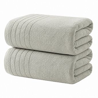 2 Pack Extra Large Bath Towels Quick Dry Ultra Soft Absorbent Gym Spa Pool Towel Set