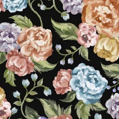 HomeRoots Rectangle Floral Polyester Area Rug
