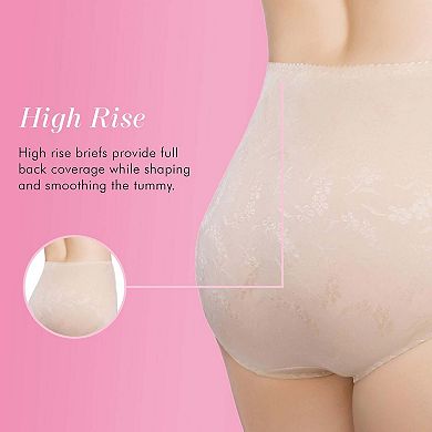 Exquisite Form Floral Jacquard Slimming Body Shaper Panties, Medium Control, 2-Pack - 51070557