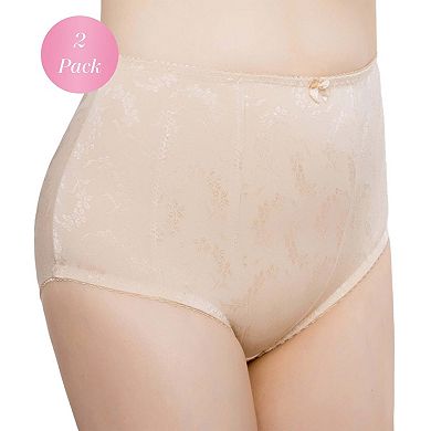 Exquisite Form Floral Jacquard Slimming Body Shaper Panties, Medium Control, 2-Pack - 51070557