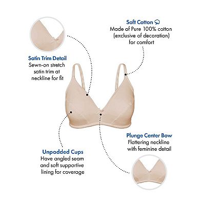Bestform Cotton Wireless Bra with lightly lined cups, 2-Pack 5006255