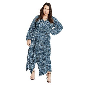 Avenue Women's Plus Size Eve Pleat Dress