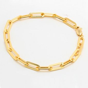 ESSENTIAL MEDIUM PAPERCLIP CHAIN BRACELET - 18K GOLD VERMEIL