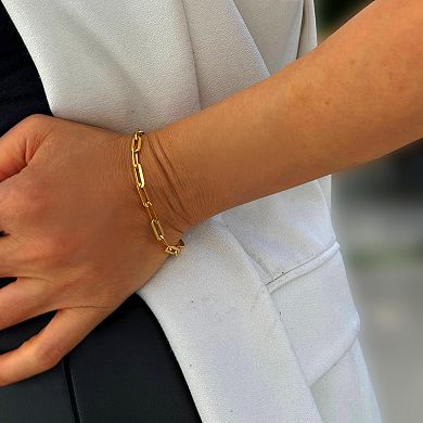 ESSENTIAL MEDIUM PAPERCLIP CHAIN BRACELET - 18K GOLD VERMEIL