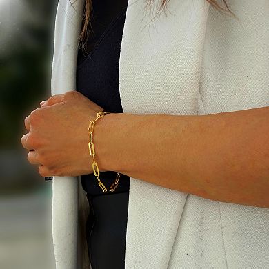 ESSENTIAL MEDIUM PAPERCLIP CHAIN BRACELET - 18K GOLD VERMEIL