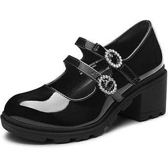 Girls Dress Shoes Chunky Platform Heels Pumps for Little Kid/Big Kid