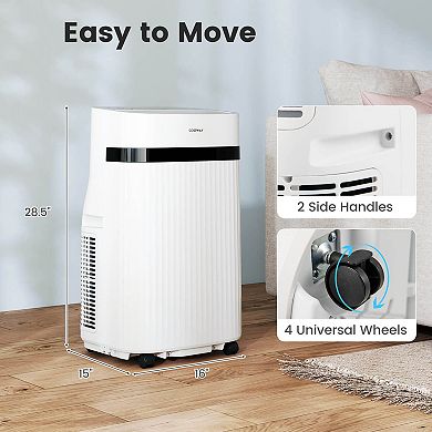 Costway 12000 BTU Portable Air Conditioner with Fan & Dehumidifier Sleep Mode 24H Timer