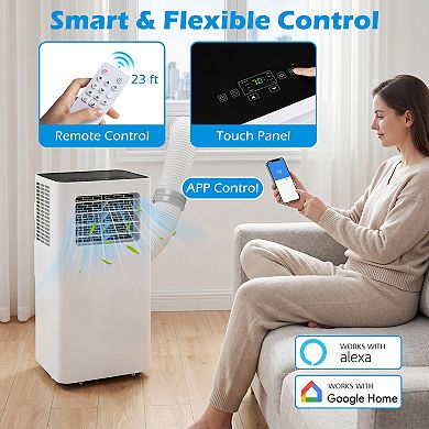 Costway 14000 BTU Portable Air Conditioner with WiFi APP/Remote Control, Sleep Mode