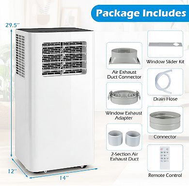Costway 14000 BTU Portable Air Conditioner with WiFi APP/Remote Control, Sleep Mode