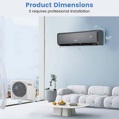 Costway 12000 BTU Mini Split Air Conditioner & Heater with Heat Pump