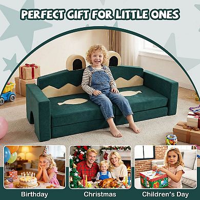 Costway Modular Kids Play Couch Toddler Foam Fort for Playroom