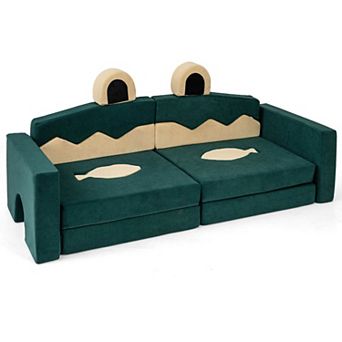 Costway Modular Kids Play Couch Toddler Foam Fort for Playroom