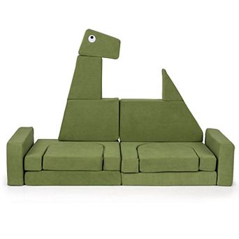 Costway Modular Kids Play Couch Toddler Foam Fort for Playroom