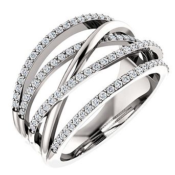 Luxury Micro Paved Zirconia Rings for Women Cross Jewelry