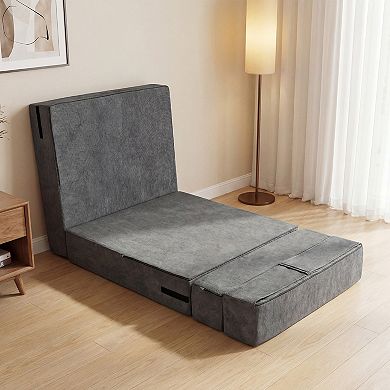 Costway 4-in-1 Folding Sofa Bed, Convertible Sleeper Chair for Adults, Fold Out Couch