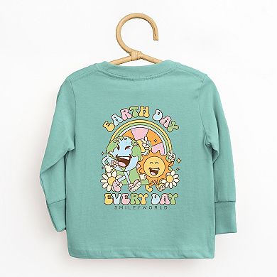SmileyWorld Earth Day Every Day - Toddler Long Sleeve Graphic Tee