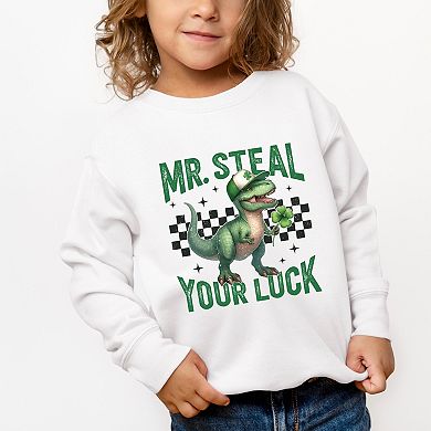 Mr. Steal Your Luck Dinosaur - Toddler Graphic Sweatshirt