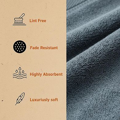 6 Pack Cotton Bath Towels Ultra Soft Quick Dry Absorbent Hotel Spa Gym Daily Use