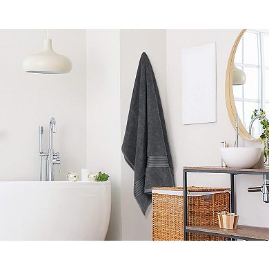 Bath Sheets 2 Pack 35x70 Inches Extra Large Ring Spun Cotton Soft Absorbent Towel Set Grey