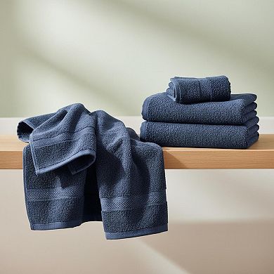 6 Pack Bath Towel Set Cotton Quick Dry Absorbent Soft Multi Color 27x54