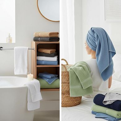 6 Pack Bath Towel Set Cotton Quick Dry Absorbent Soft Multi Color 27x54
