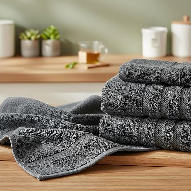 4 Pack Extra Large Bath Towel Set Ring Spun Cotton Lightweight Absorbent Quick Drying Machine
