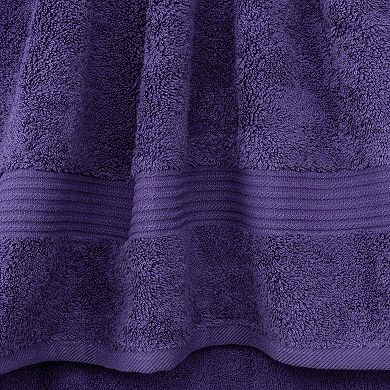 6 Piece Towel Set Soft Absorbent Cotton 600 GSM 2 Bath 2 Hand 2 Washcloths Purple