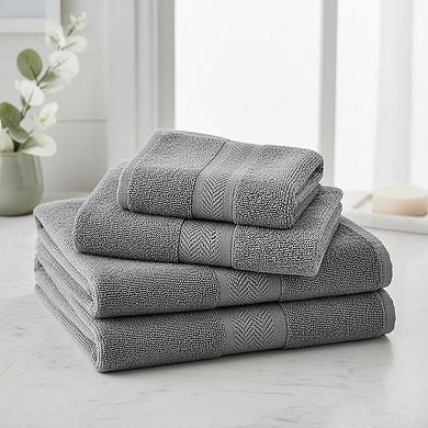 6 Pack Bath Towel Set Ring Spun Cotton 500 GSM Lightweight Absorbent Quick Drying for Hotel Spa Gym