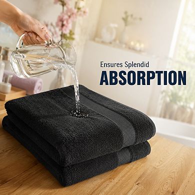 650 GSM Extra Large Bath Towels 2 Pack Highly Absorbent Quick Dry Hotel Spa