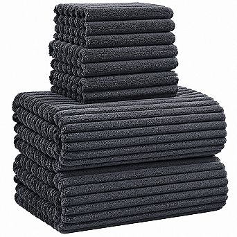 6 pc Extra Large Microfiber Bath Towel Set Soft Absorbent Quick Dry