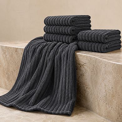 6 Piece Extra Large Microfiber Bath Towel Set Soft Absorbent Quick Dry