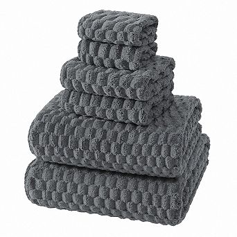 6 pc Microfiber Bath Towel Set Super Soft Absorbent Hotel Quality