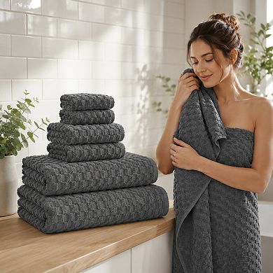 6 Piece Microfiber Bath Towel Set Super Soft Absorbent Hotel Quality