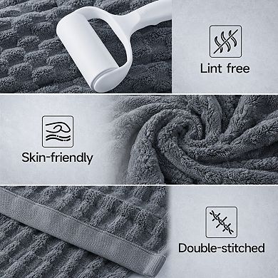 6 Piece Microfiber Bath Towel Set Super Soft Absorbent Hotel Quality