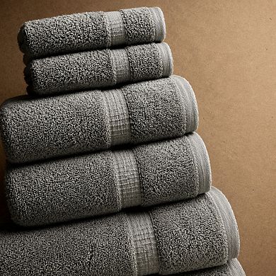 6 Piece Luxury Cotton Bathroom Towel Set Soft Absorbent Durable