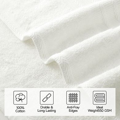 8 Piece Towel Set 600 GSM Highly Absorbent Quick Dry Skin Friendly Machine Washable