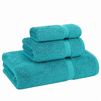 Towel Set 3 pc Turkish Cotton Bath Hand Washcloth Aqua