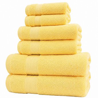 650 GSM Cotton Luxury Bath Towel Set 6 pc Hotel Spa Bulk Thick Absorbent Quick Dry