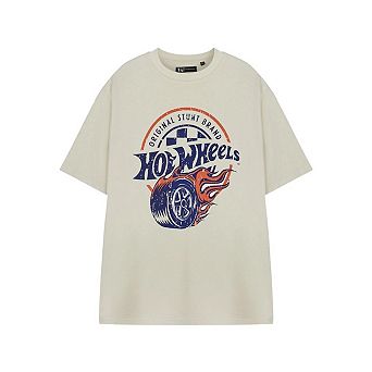 Hot Wheels Mens Original Stunt Brand Short-Sleeved T-Shirt