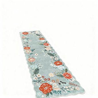 Vintage Floral Kitchen Rug Sets 3 pc Non Slip Washable Anti Fatigue Floor Mats Farmhouse Boho