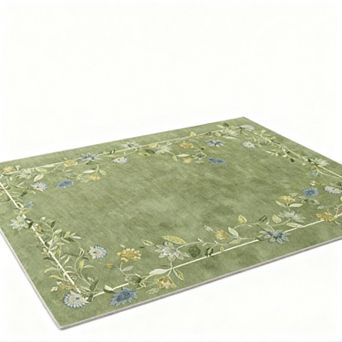 Machine washable strip rug non-slip low pile soft faux bohemian floor rug