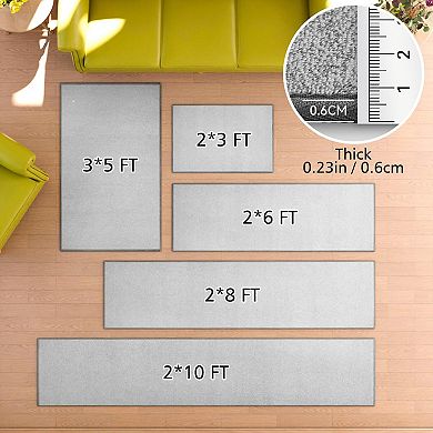 Non-slip rubber backing washable soft short pile kitchen bedroom laundry room indoor rug