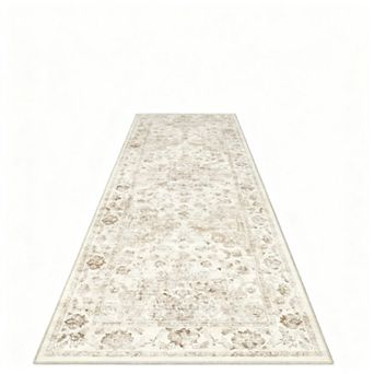 Washable neutral carpet beige retro hallway kitchen bathroom living room soft short pile non-slip
