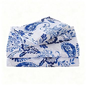 Floral King Sheet Set Soft Microfiber Deep Pocket 4 pc